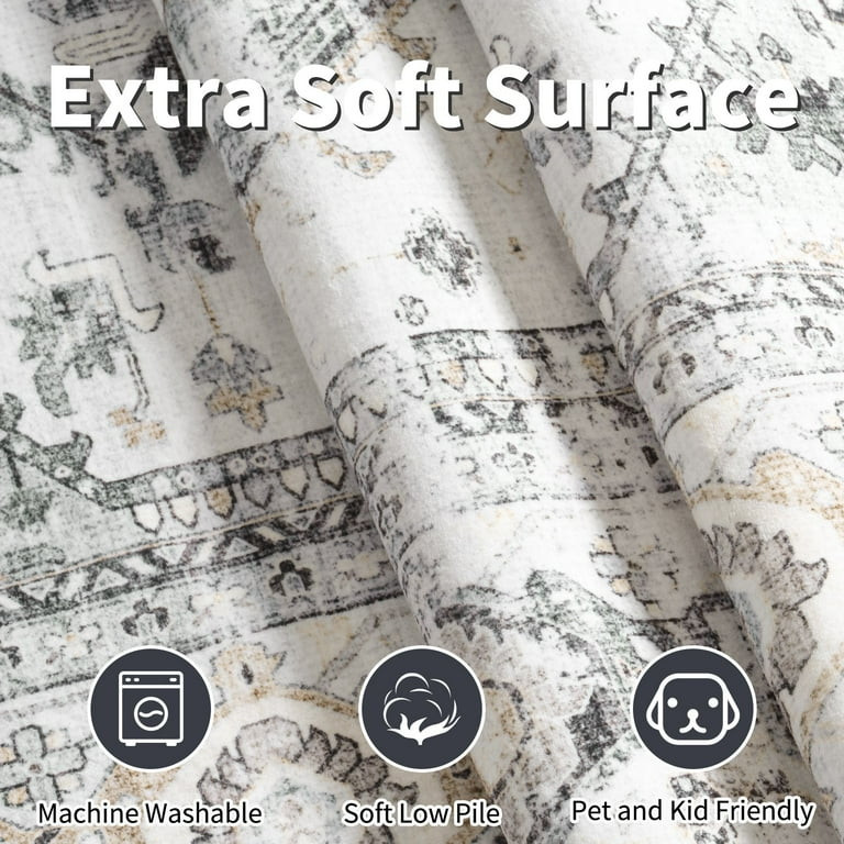 SIXHOME 8'x10' Area Rugs for Living Room Washable Rug Vintage Medallion Area Rug Distressed Retro... | Walmart (US)