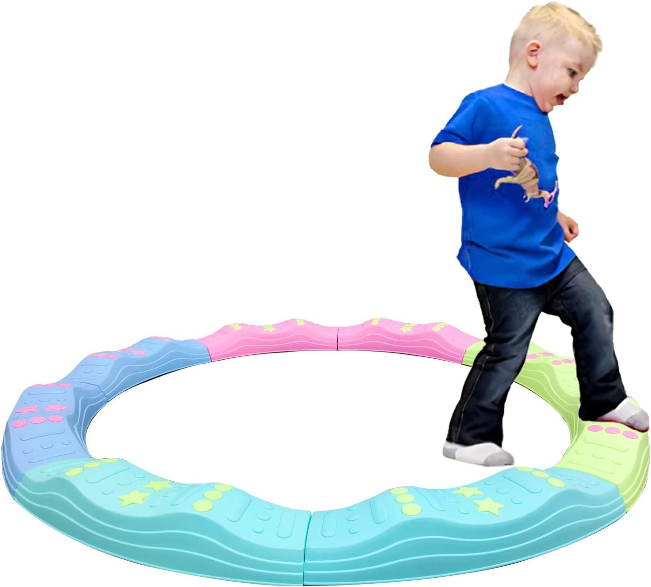 OMNISAFE Colored Balance Beams for Kids, Wavy Toddler Stepping Stones, 8 Pcs, Non-Slip Surface an... | Amazon (US)