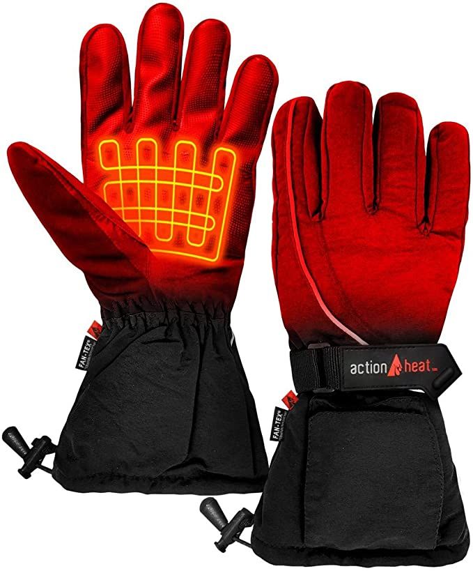 ActionHeat AA Battery Heated Snow Gloves for Women - Electric Heat Gloves w/ Weather Resistant So... | Amazon (US)