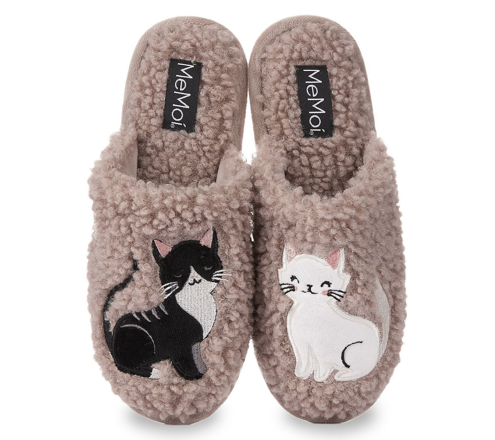 Memoi Women's More Kittens Meow Hard Bottom Plu h Slippers | QVC