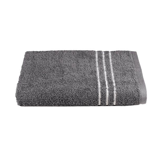 Mainstays Soft & Plush Cotton Bath Towel, Gray - Walmart.com | Walmart (US)