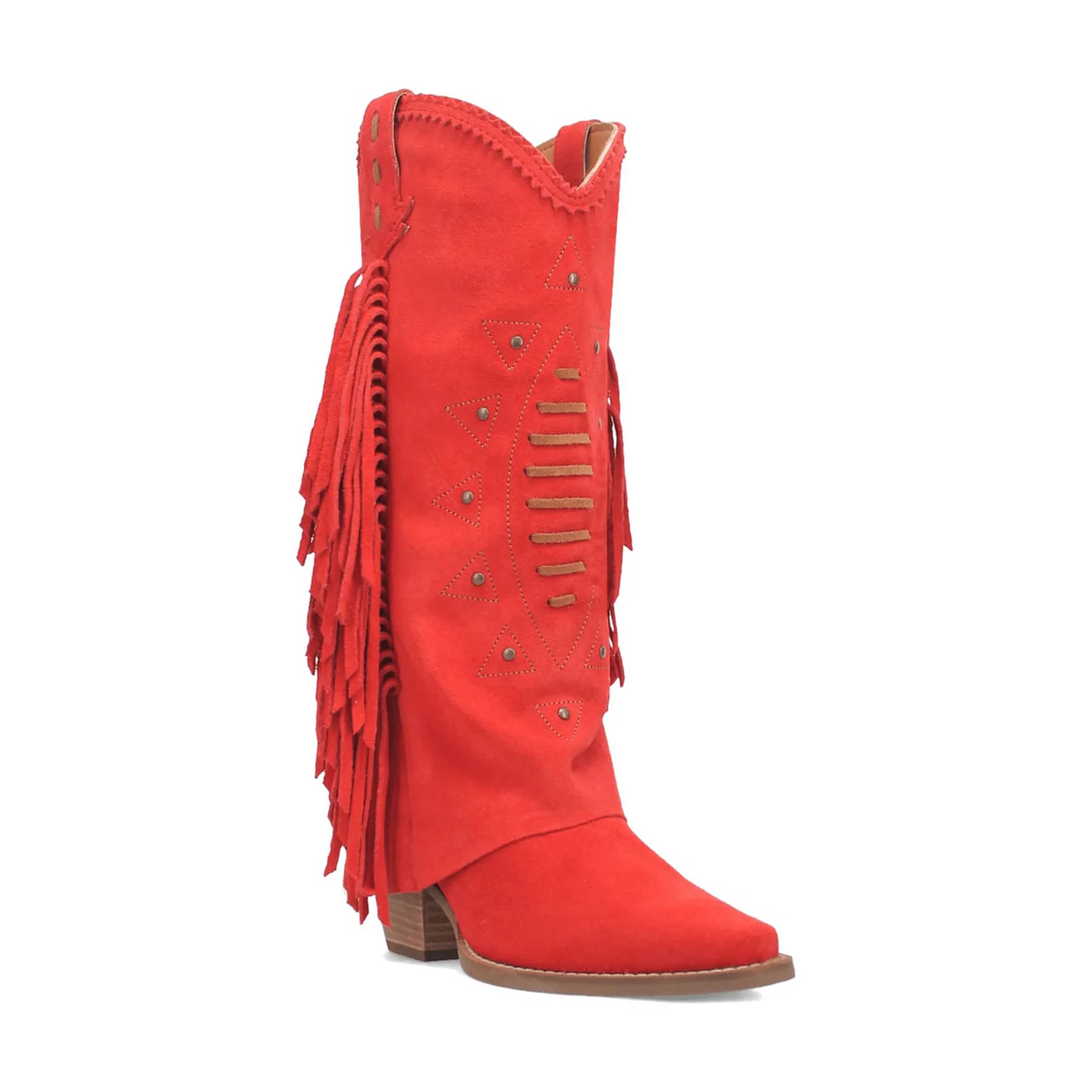 Dingo Women's Spirit Trail Side Fringed Leather Cowboy Boots | Kohl's