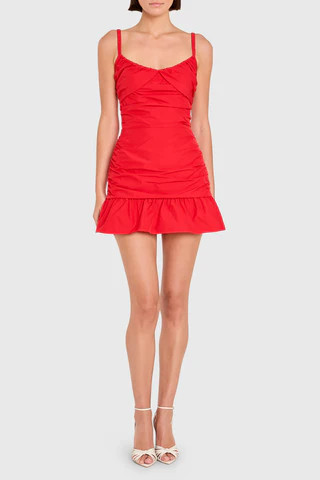 Amanda Uprichard Riello Skort Romper in Candy Apple - Size XS | Amanda Uprichard
