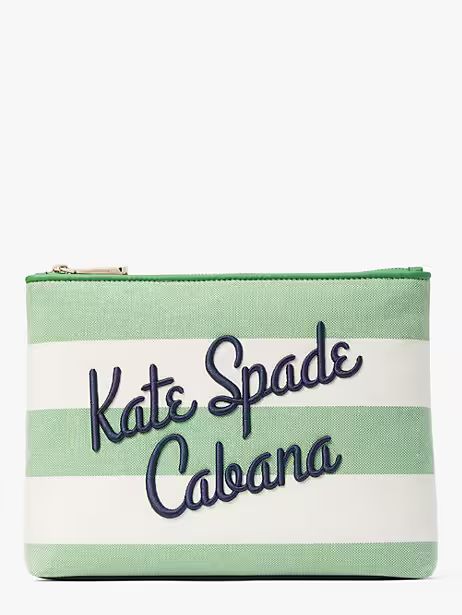 cabana striped canvas pouch | Kate Spade (US)