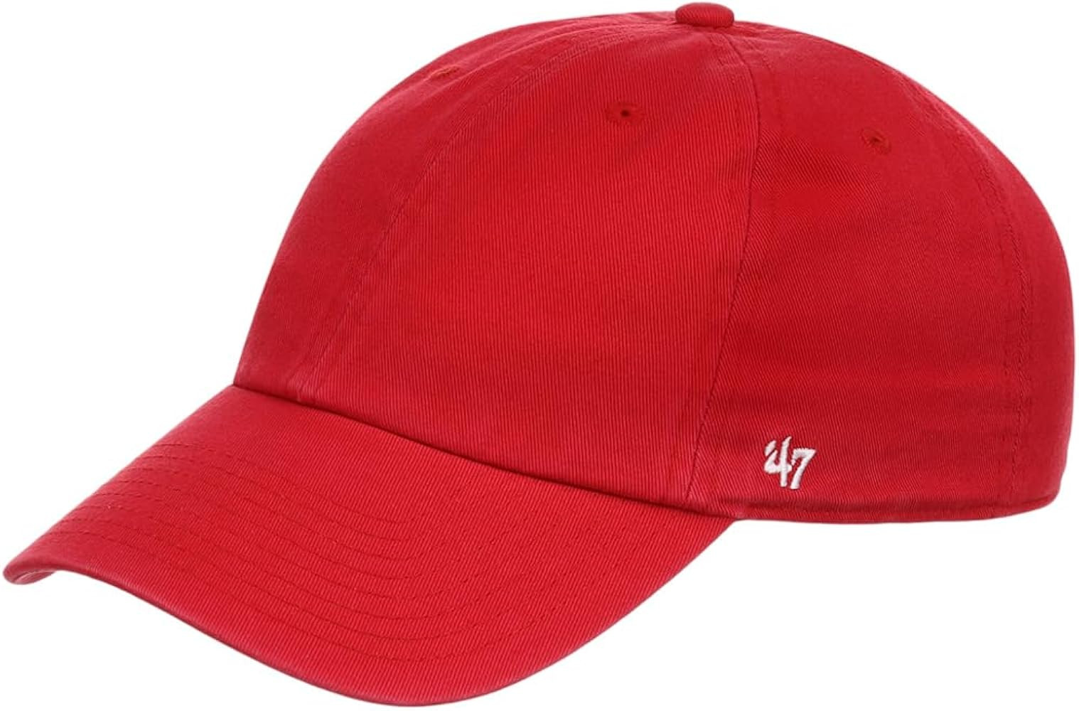 '47 Blank Classic Clean Up Cap, Adjustable Plain Baseball Hat for Men and Women – Red | Amazon (US)