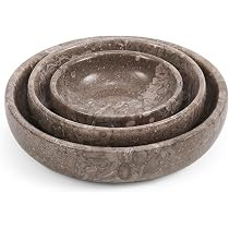 Marble Dipping Bowls Set of 3 Handmade Mini Dip Bowl for Soy Sauce, Condiment & Pinch Serving \u2... | Amazon (US)