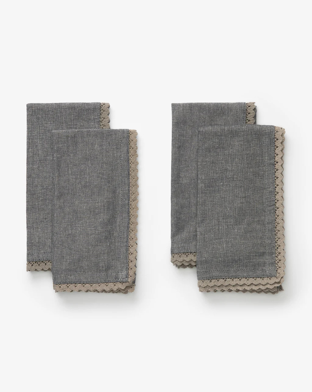 Lace Trimmed Cotton Napkins (Set of 4) | McGee & Co.