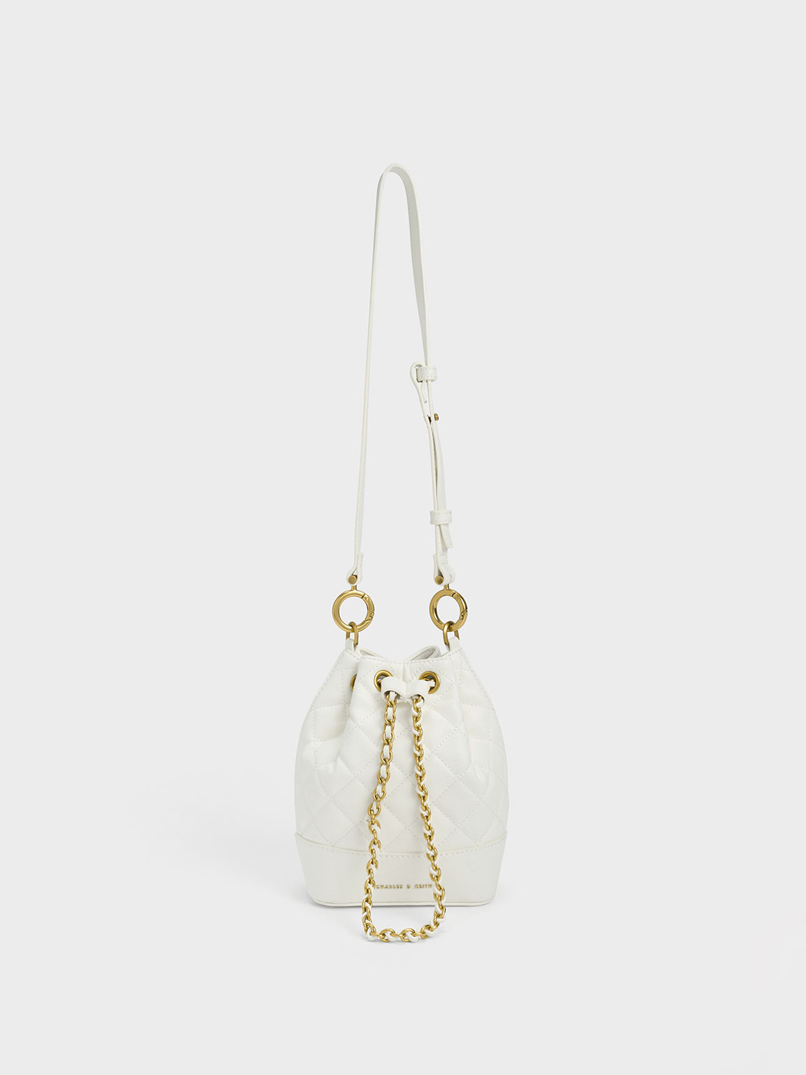 Ivory Quilted Bucket Bag | CHARLES & KEITH | Charles & Keith US