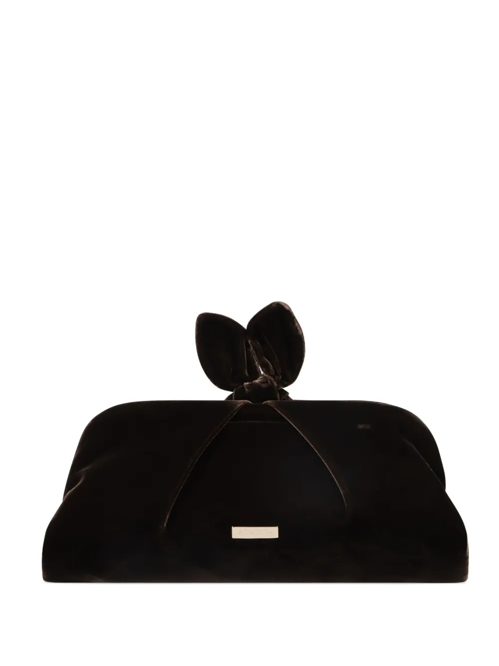 Aquazzura Bow Detail Clutch Bag | Brown | FARFETCH | Farfetch Global