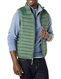 Amazon Essentials Men's Lightweight Water-Resistant Packable Puffer Vest, Green, Large | Amazon (US)