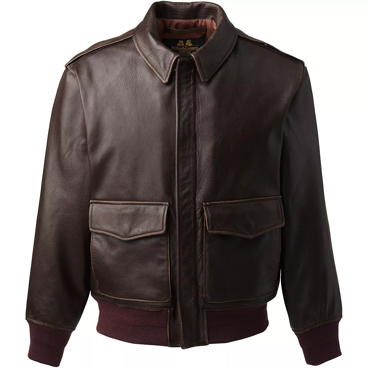 Willis and Geiger Leather Bomber Jacket | Lands' End (US)