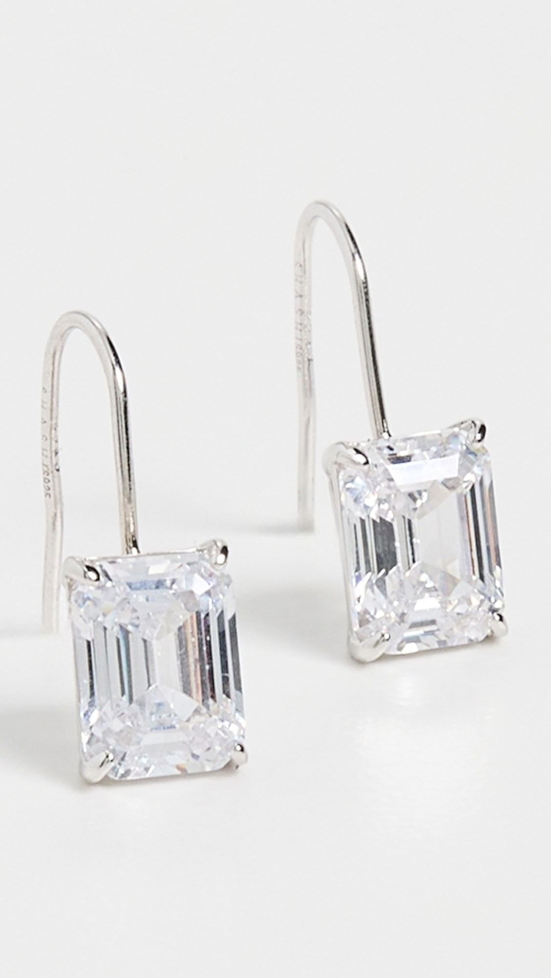 Emerald Baguette French Hook Earrings | Shopbop