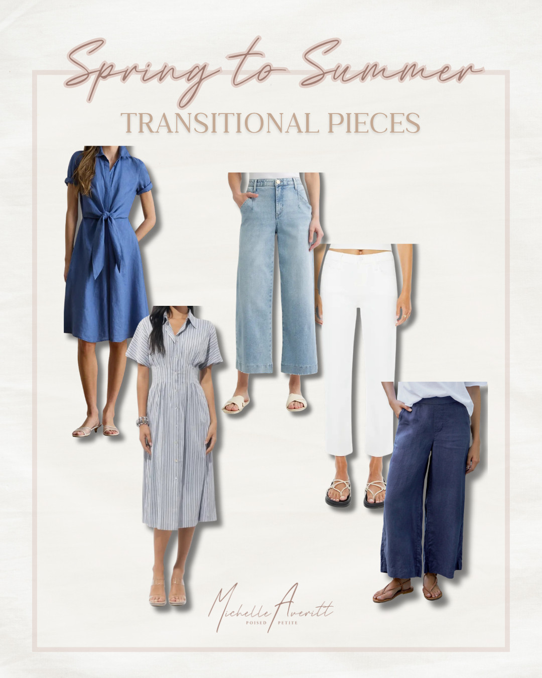 Who doesn't love a look that can work for spring and summer? Here are some of my favorite pieces that are perfect for both seasons!

Lightweight linen pants, chic staple dresses, light wash jeans

spring outfit ideas, summer finds, versatile spring outfit 

 #LTKSeasonal #LTKOver40 #LTKPetite