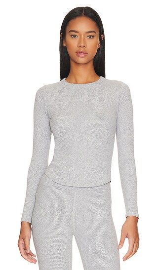 Ribbed Long Sleeve Top in Heathered Grey | Revolve Clothing (Global)