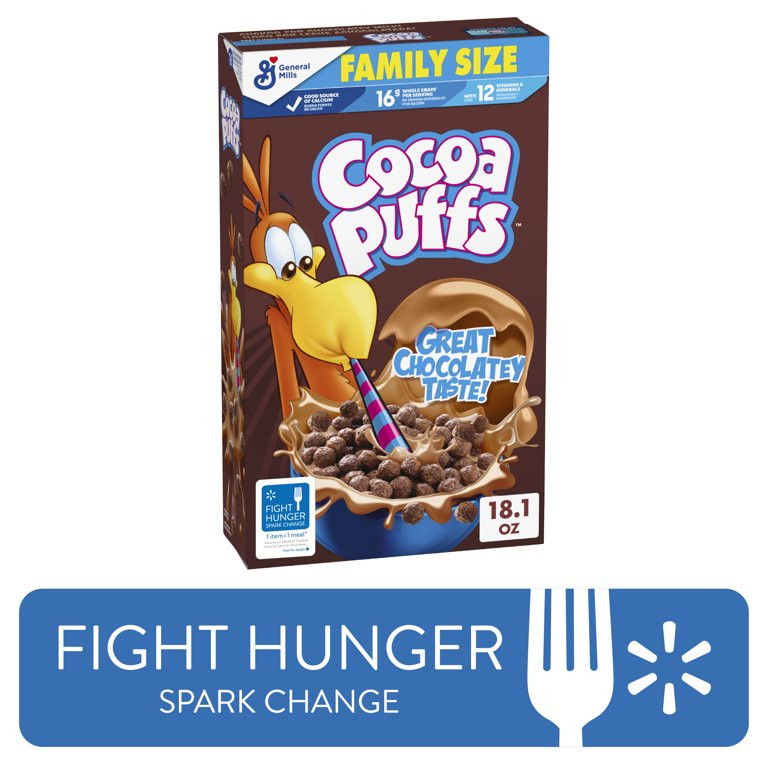Cocoa Puffs, Chocolate Breakfast Cereal with Whole Grains, 18.1 oz | Walmart (US)