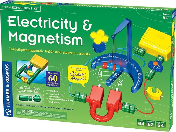 Thames & Kosmos Electricity & Magnetism Science Kit | 62 Safe Experiments Investigating Magnetic ... | Amazon (US)