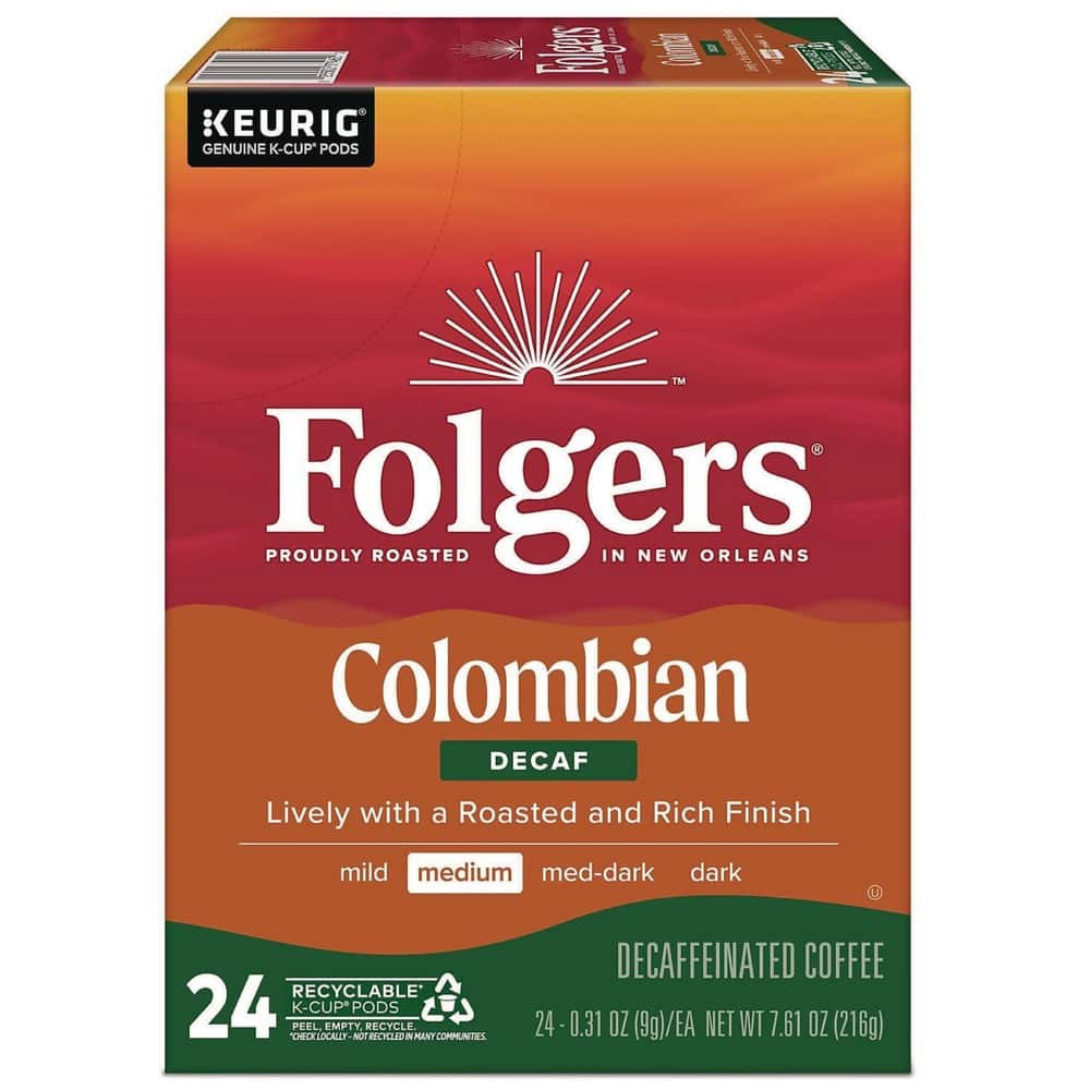 Folgers - 100% Colombian Decaf Coffee K-Cups (24/Box) | Best Buy U.S.
