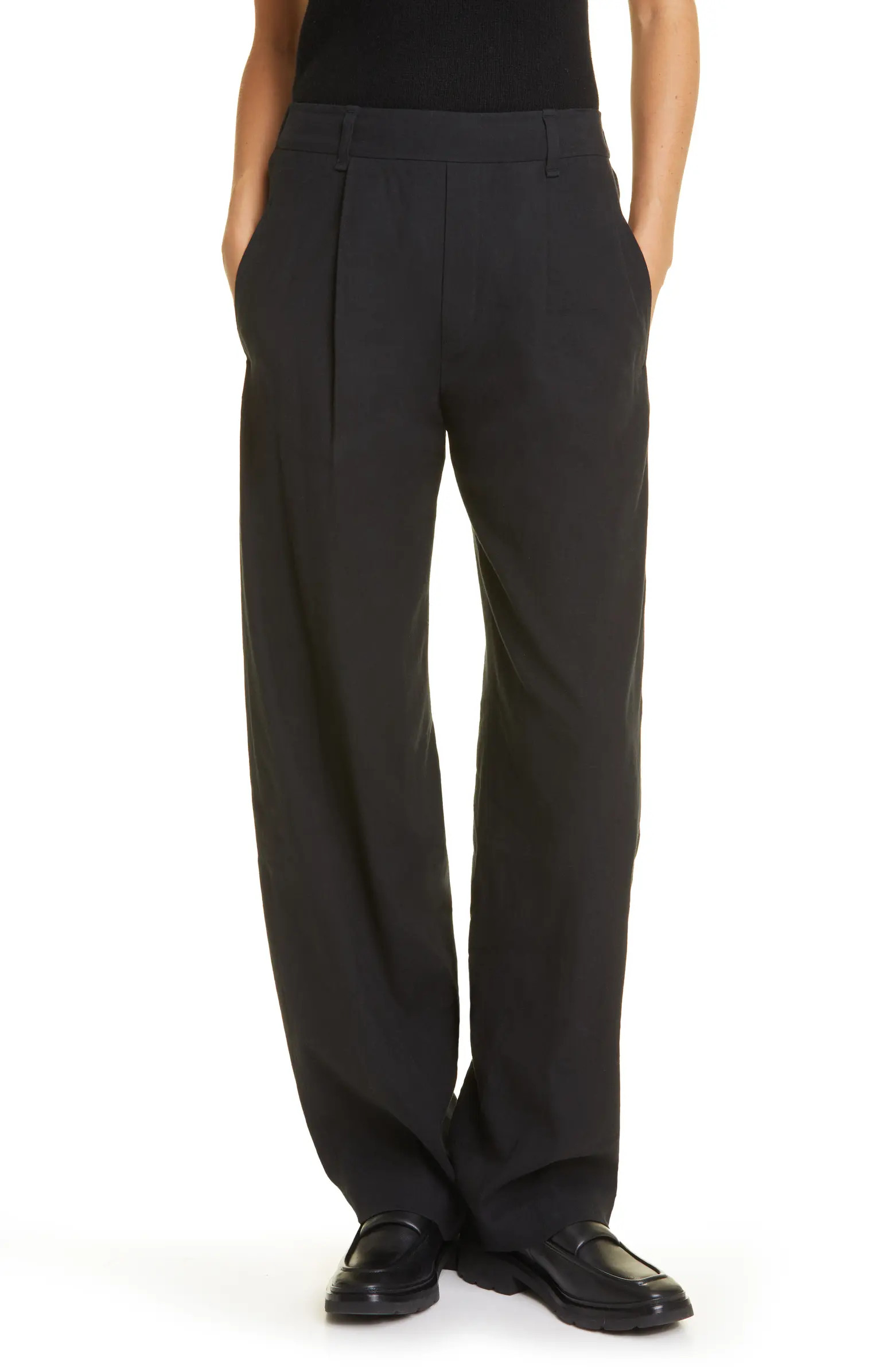 Vince Straight Leg Linen Blend Pull-On Pants | Nordstrom | Nordstrom