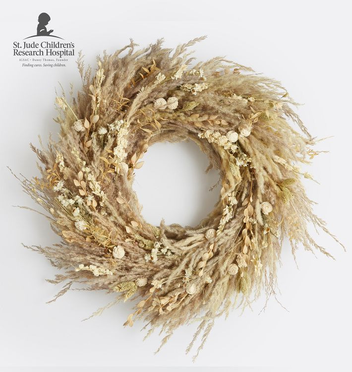 Pampas Blossom Dried Wreath | Rejuvenation