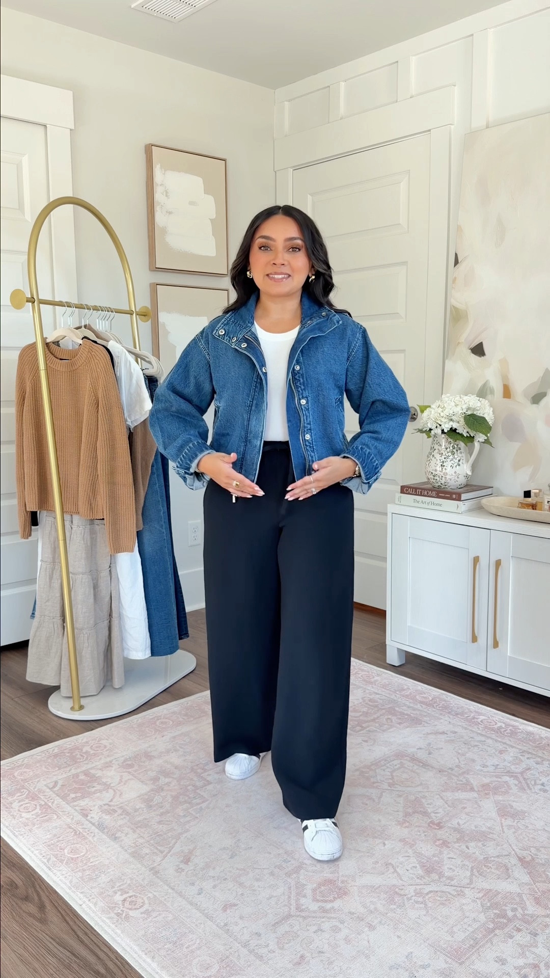 Spring Jackets and coats!
For reference: I’m 5’0, petite, 32b bra size, and 2/26 in bottoms, pear shaped. 
*Everything I share is unaltered! TTS means true to size. Between size 5-6.5 in shoes

Denim jacket size xxs TTS 
White tank size xs petite TTS
Black pants size small short TTS 
Sneakers size 6 TTS 

#LTKSpringSale #LTKPetite #LTKSaleAlert

#LTKgrwm #LTKootd #LTKPetite