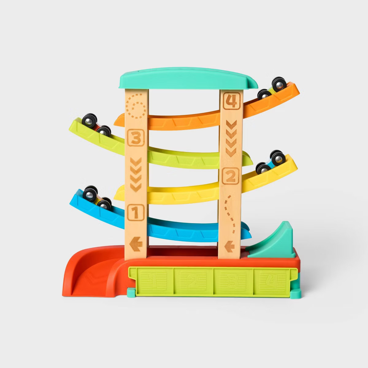 Wooden Race Car Ramp - 3pc -Gigglescape™: Toy Vehicle Tracks, Wooden Truck Ramp, Car Track, Inc... | Target