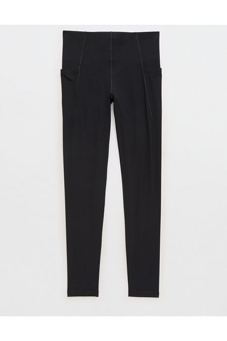 OFFLINE By Aerie Real Me XTRA High Waisted Hold Up! Pocket Legging Women's True Black XXS | Aerie