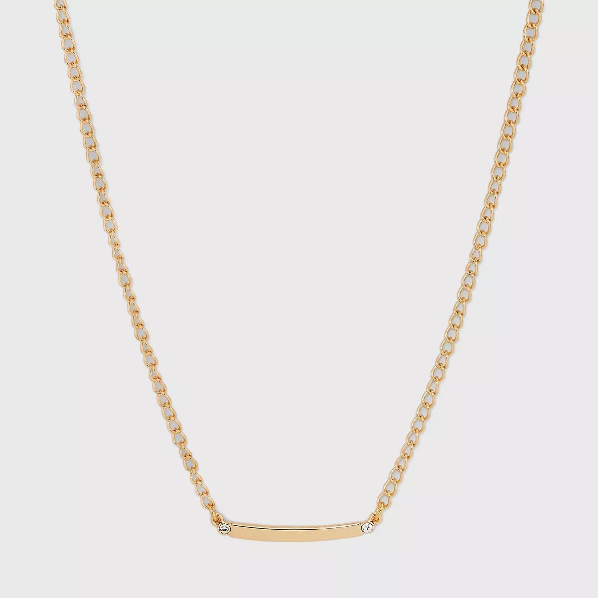 Curved Bar Short Necklace - A New Day™ Gold | Target