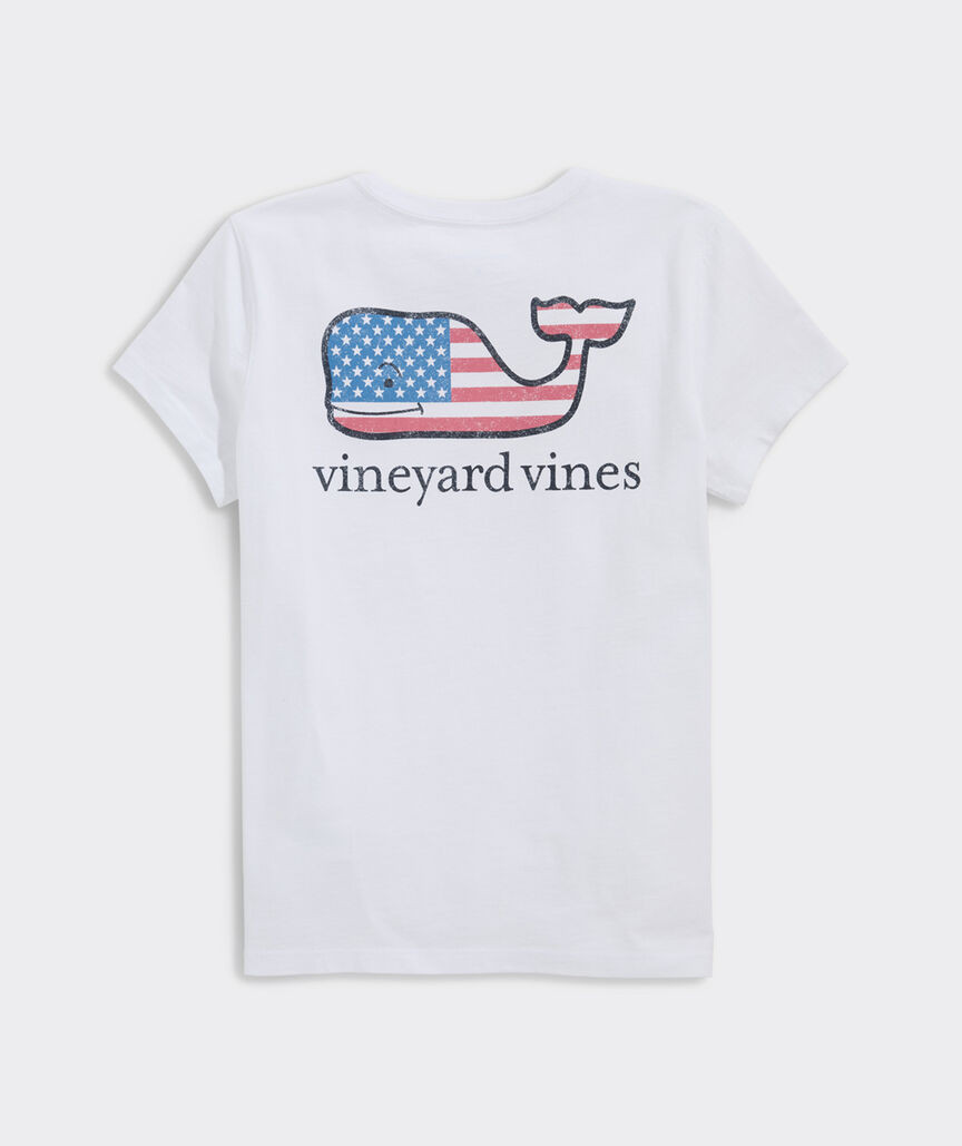 Girls' Flag Whale Short-Sleeve Pocket Tee | vineyard vines