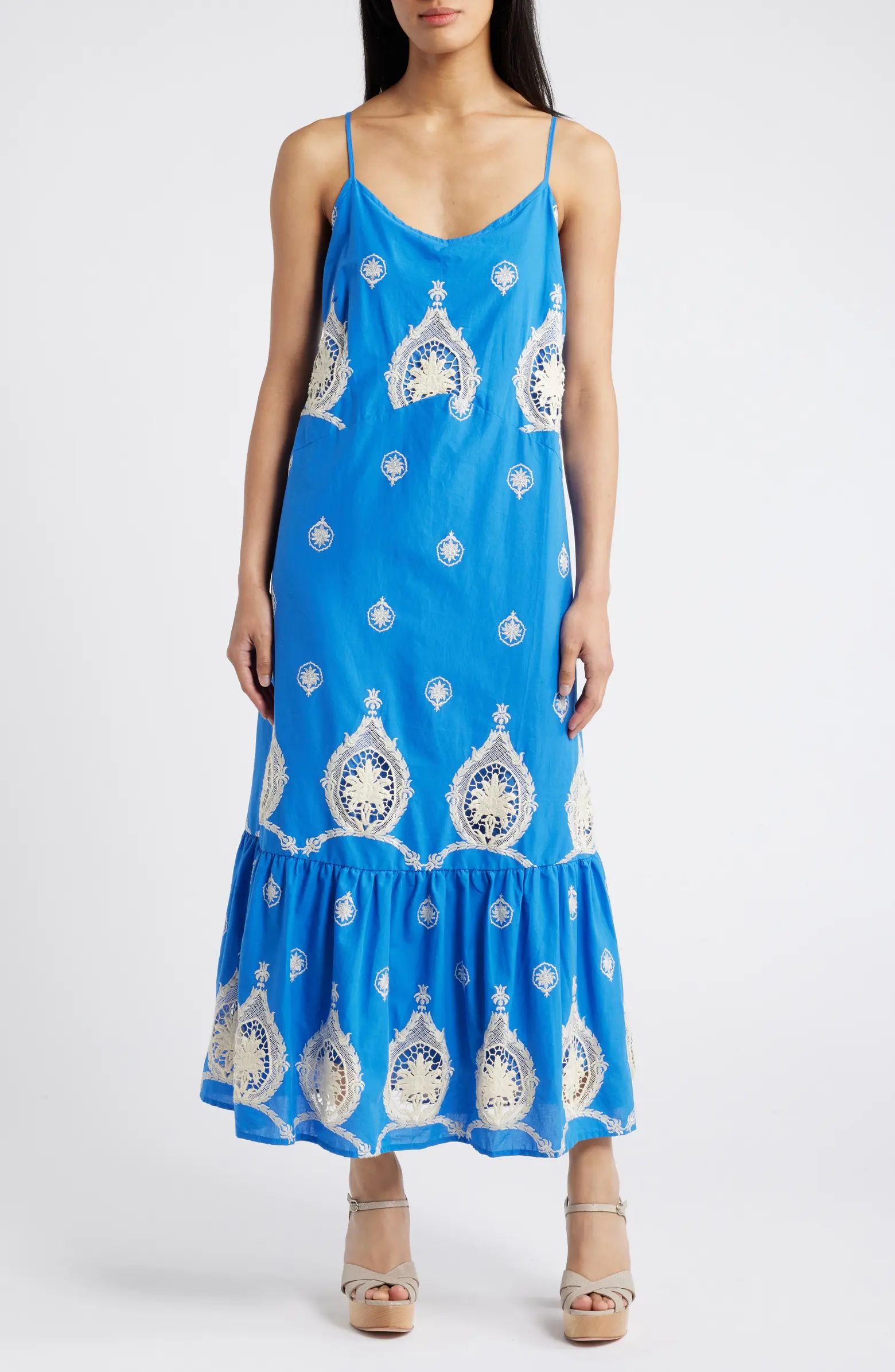 CIEBON Inessa Embroidery Maxi Dress | Nordstrom | Nordstrom