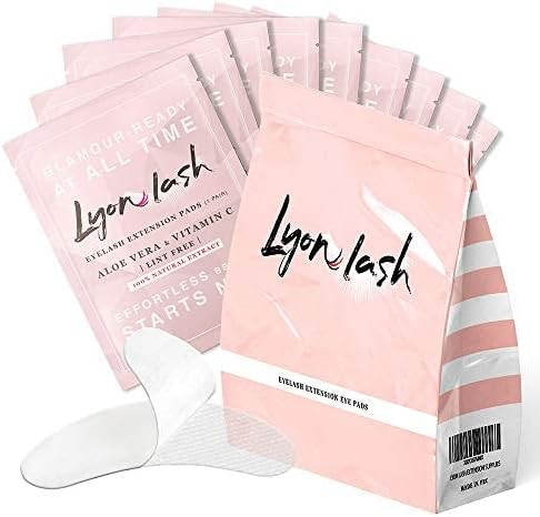 100 Pairs Eyelash Extension Under Eye Gel Pads by Lyon Lash - Lint Free with Aloe Vera Hydrogel Eye  | Amazon (US)
