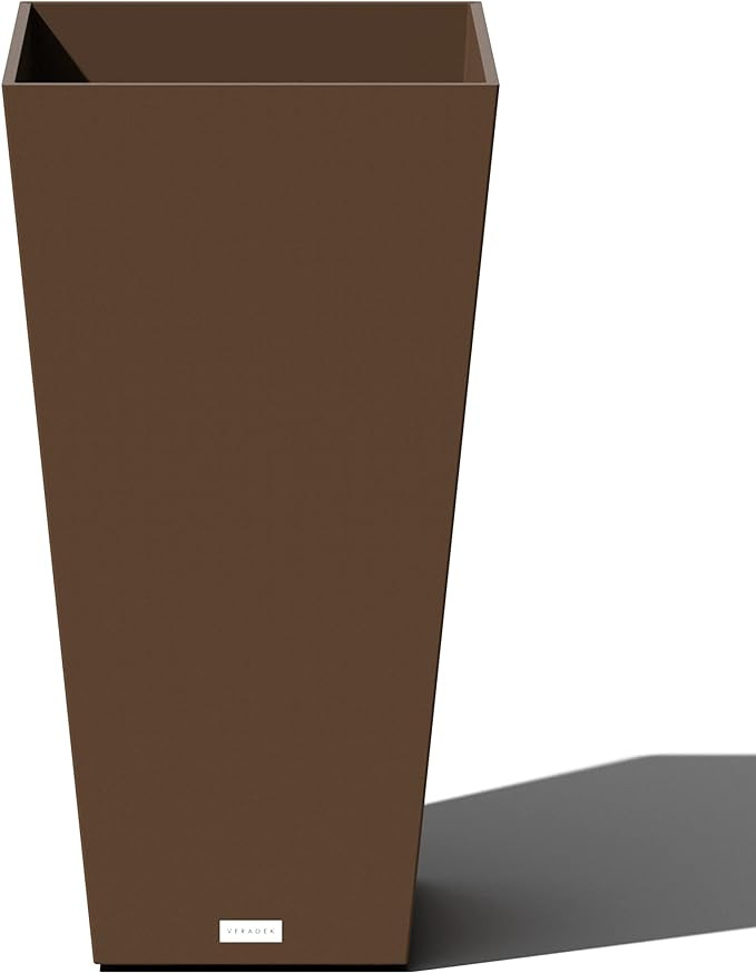Veradek V-Resin Indoor/Outdoor Taper Planter (30 inch, Espresso) | Amazon (US)