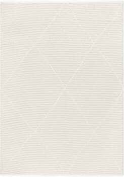 TOWN & COUNTRY LUXE Tretta Contemporary Diamonds Area Rug with Plush High-Low Texture, Ivory, 9'2... | Amazon (US)