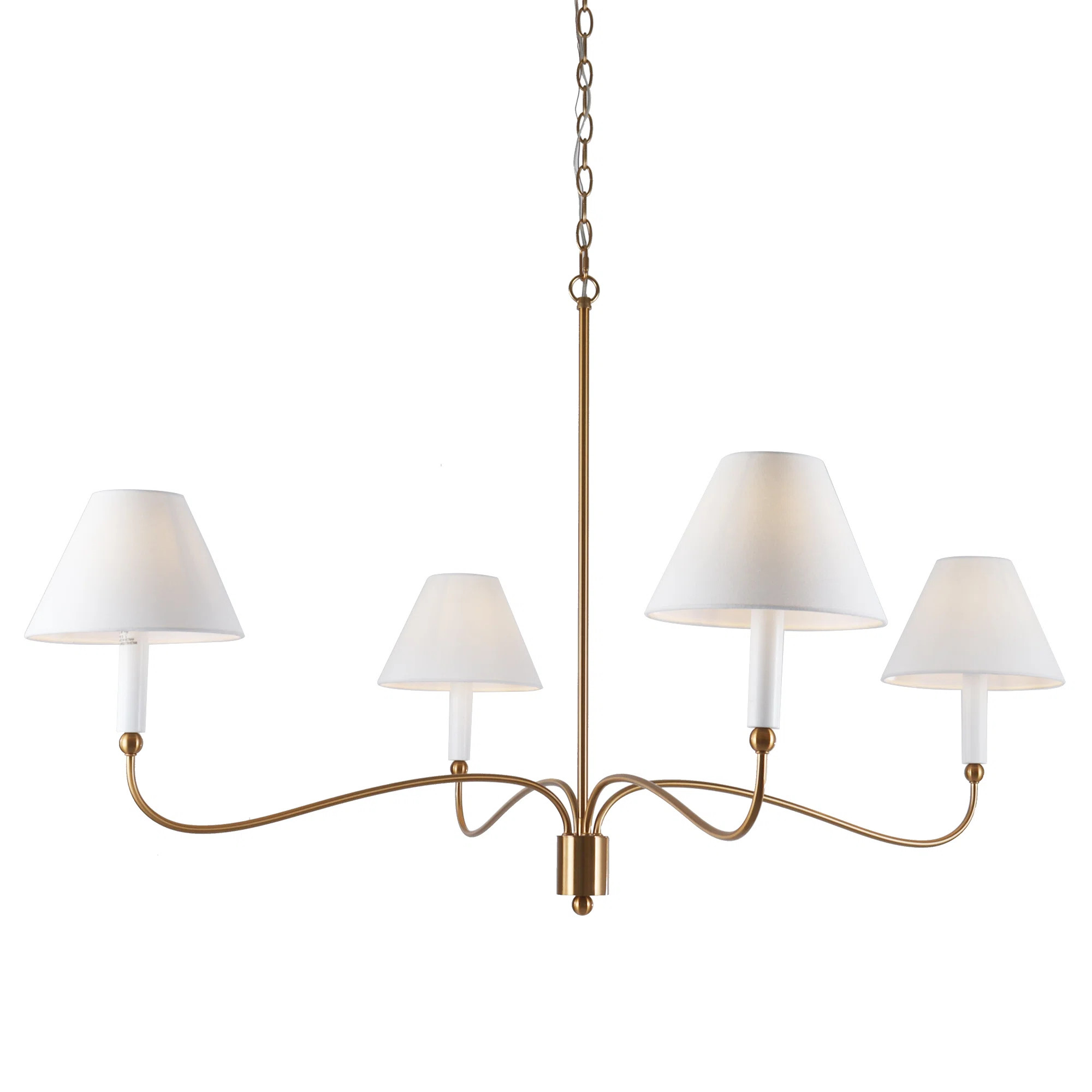 4-Light Dimmable Classic / Traditional Fabric chandelier | Birch Lane
