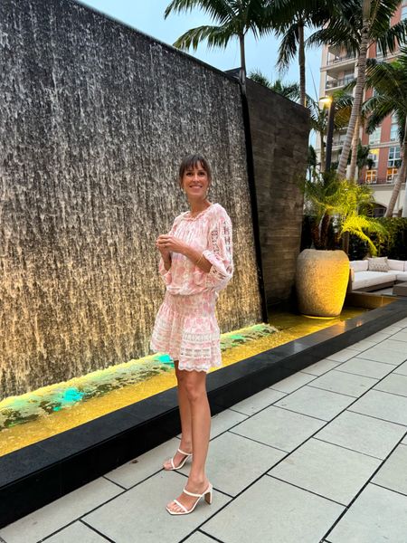 Had the most amazing night  at RH rooftop restaurant 🤩🙌🏼 
This dress has all the vacation resort vibes 🏝️ 
Mostly out of stock but found a few on Poshmark! Plus linking similar ones here.
Would also make a cute wedding guest or bridal shower dress.

Shoes are so comfy! I own in the clear and white, love them! Runs tts 

#LTKwedding #LTKtravel #LTKSeasonal