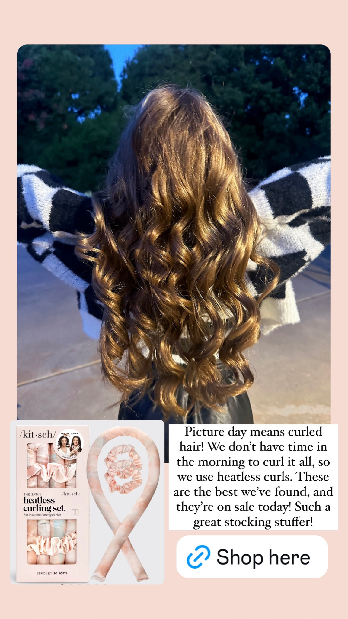 Heatless curls! 

#heatlesscurls

#LTKBeauty #LTKHoliday #LTKGiftGuide