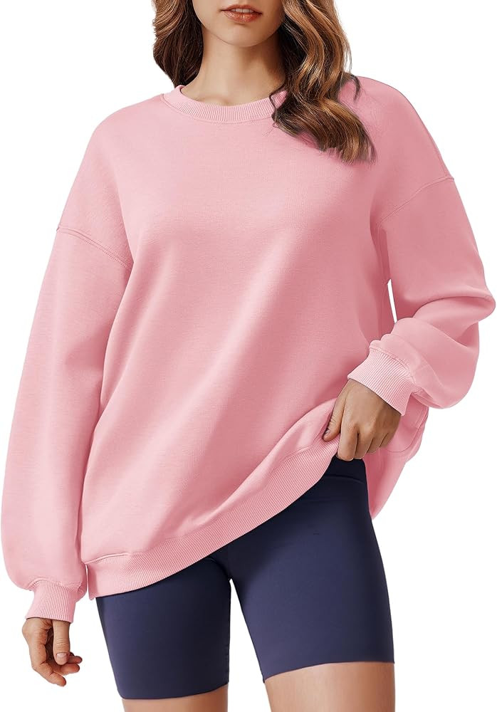 PINSPARK Sweatshirt for Women Oversized 2024 Fall Outfit Long Sleeve Y2K Pullover Top Crewneck Sw... | Amazon (US)