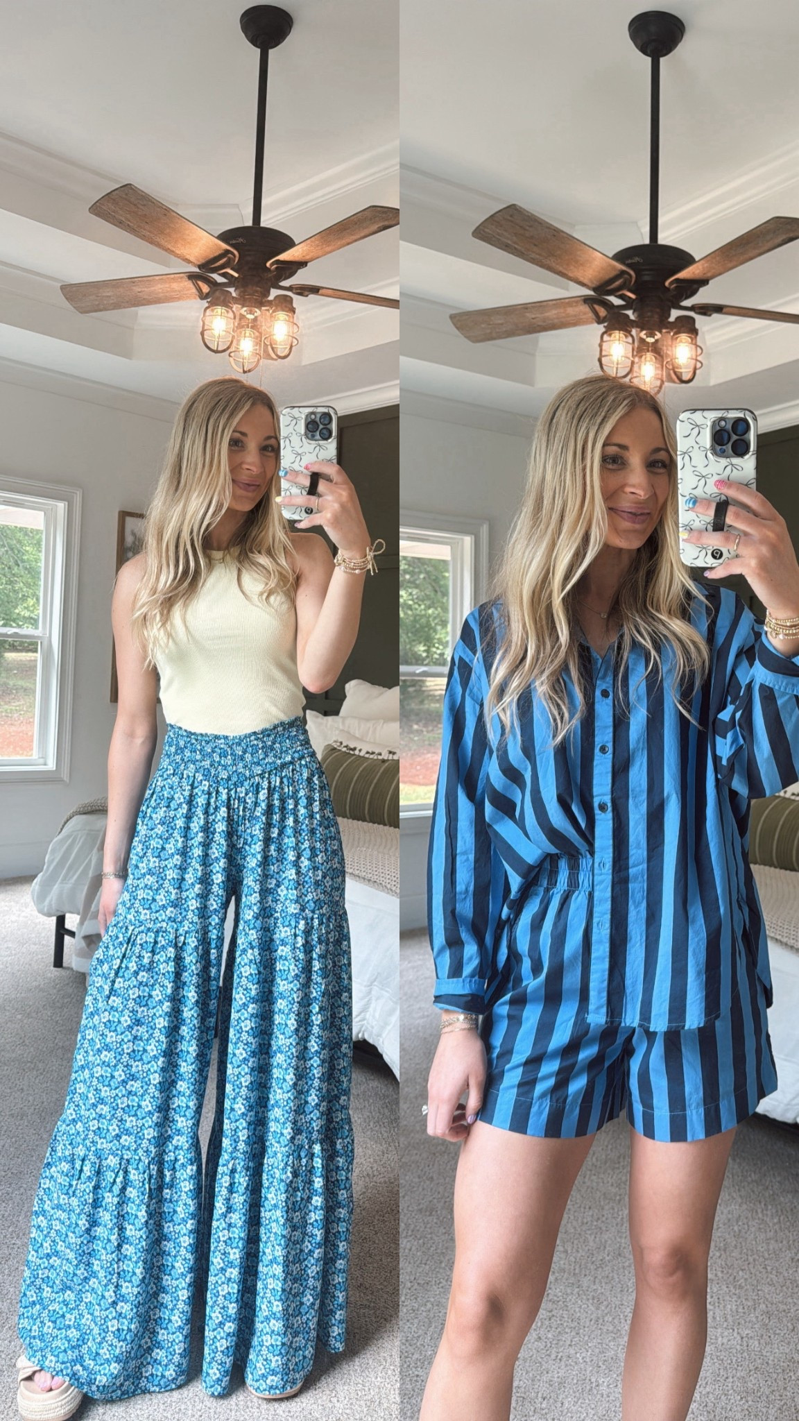 Which one is more your style?? 🤩 Wearing size XS long in the pants + XXS in both the striped top and shorts! Use code EXTRA35 to save! 

#LTKSaleAlert #LTKSeasonal #LTKU