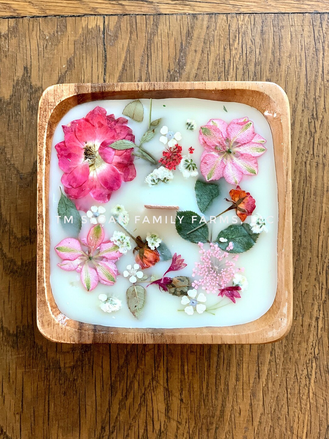 Botanical Beeswax Wood Bowl Candle: Crackling Wood Wick, Essential Oil Infusion - Etsy | Etsy (US)