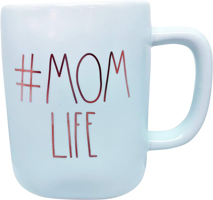 Rae Dunn Coffee/Tea Mugs for Mom (Blue/# Mom Life) | Amazon (US)