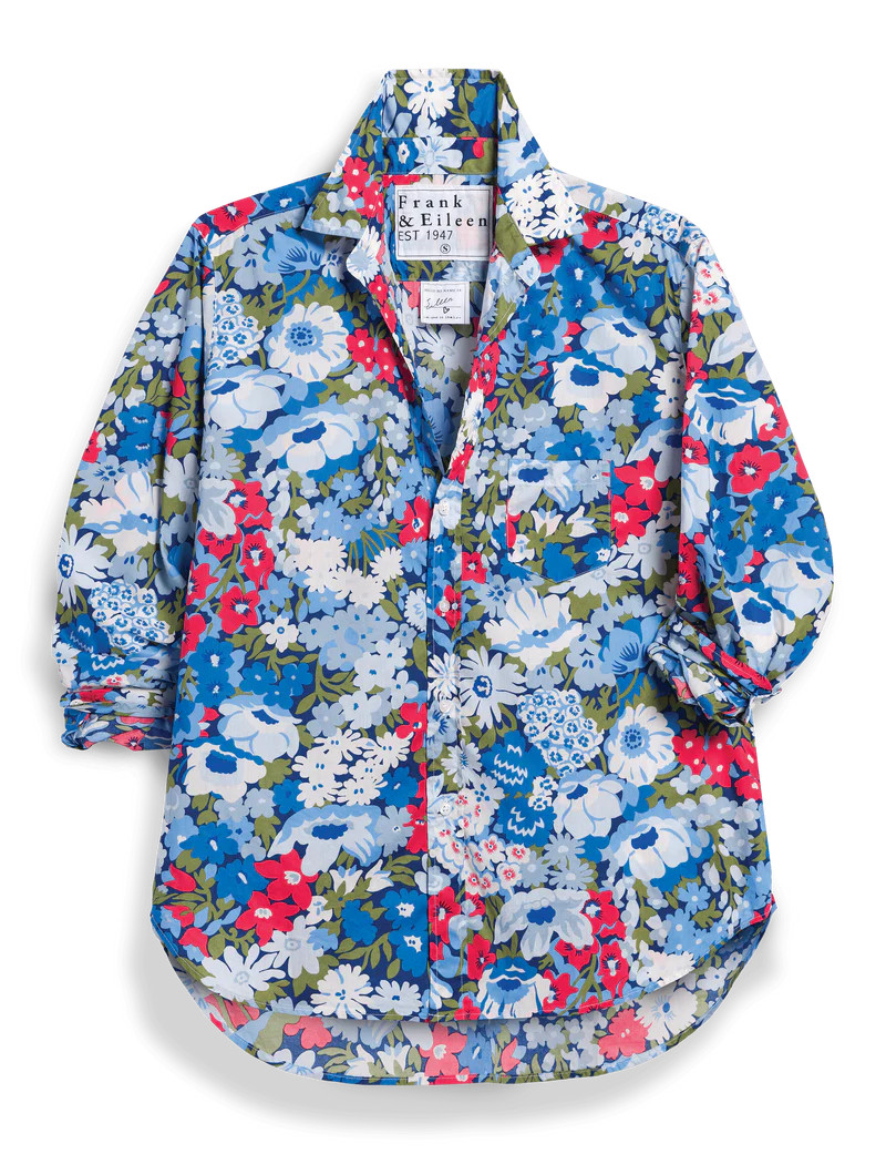 EILEEN Blue and Red Floral, Made with Liberty Fabric | Frank & Eileen