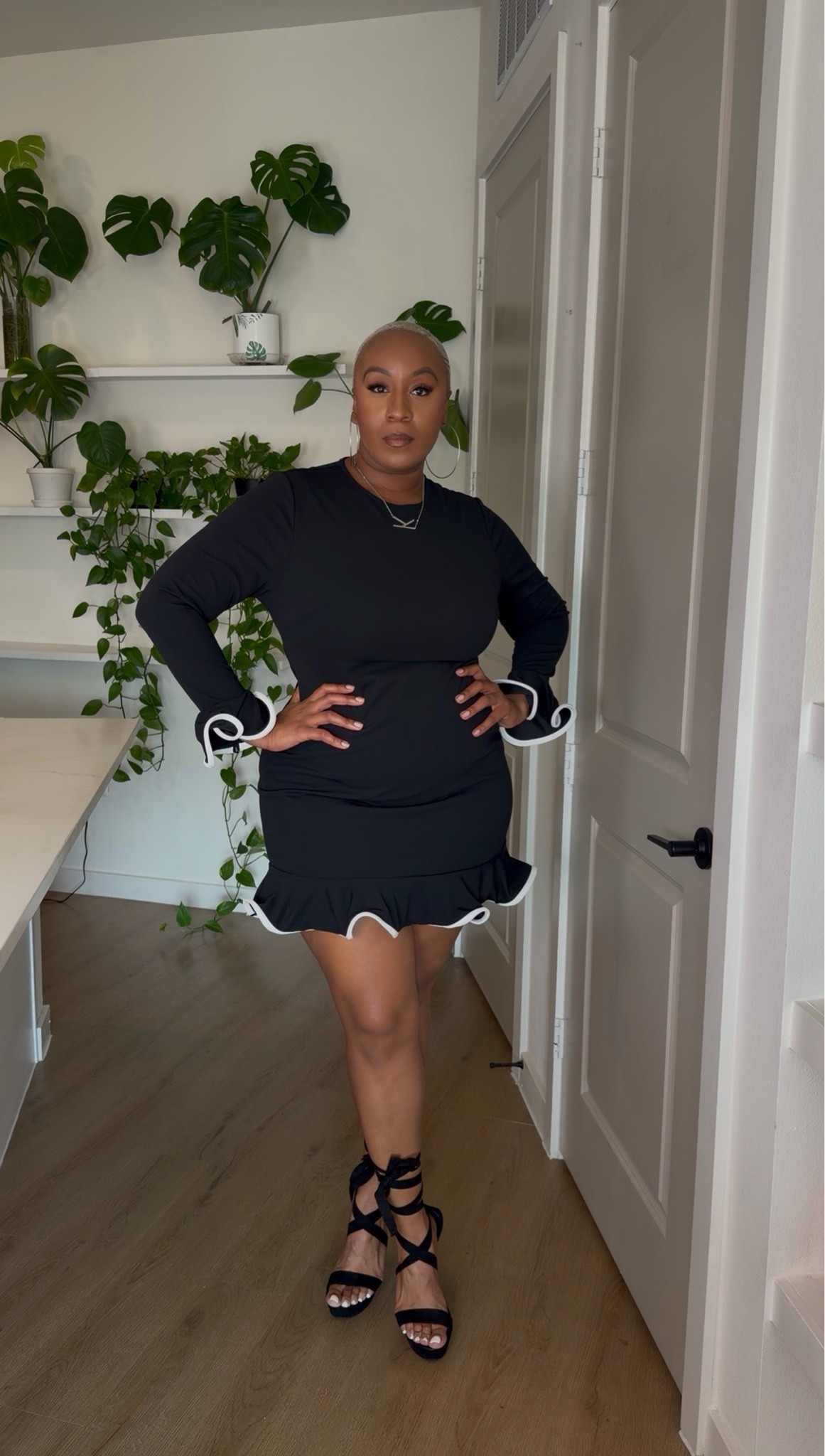 Black Dress White Ruffle sleeves | plus size

#LTKvlog #LTKPlusSize #LTKBeauty