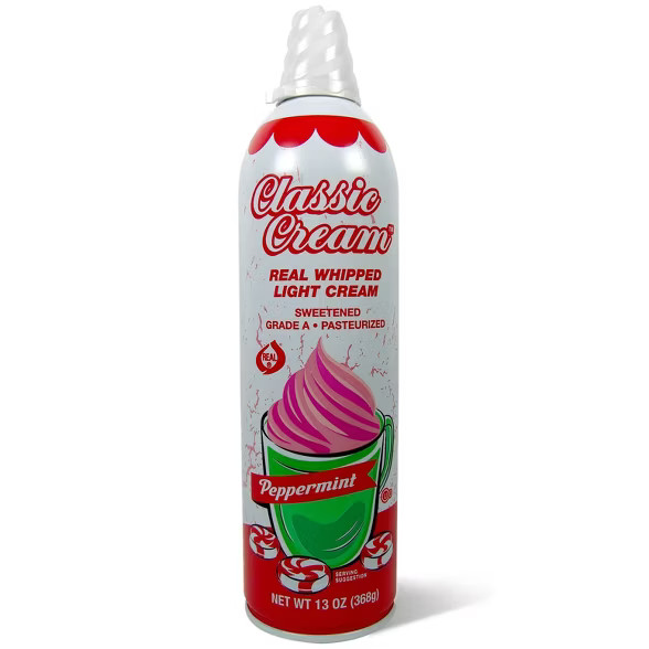 Classic Cream Peppermint Whipped Light Cream Topping - 13oz | Target