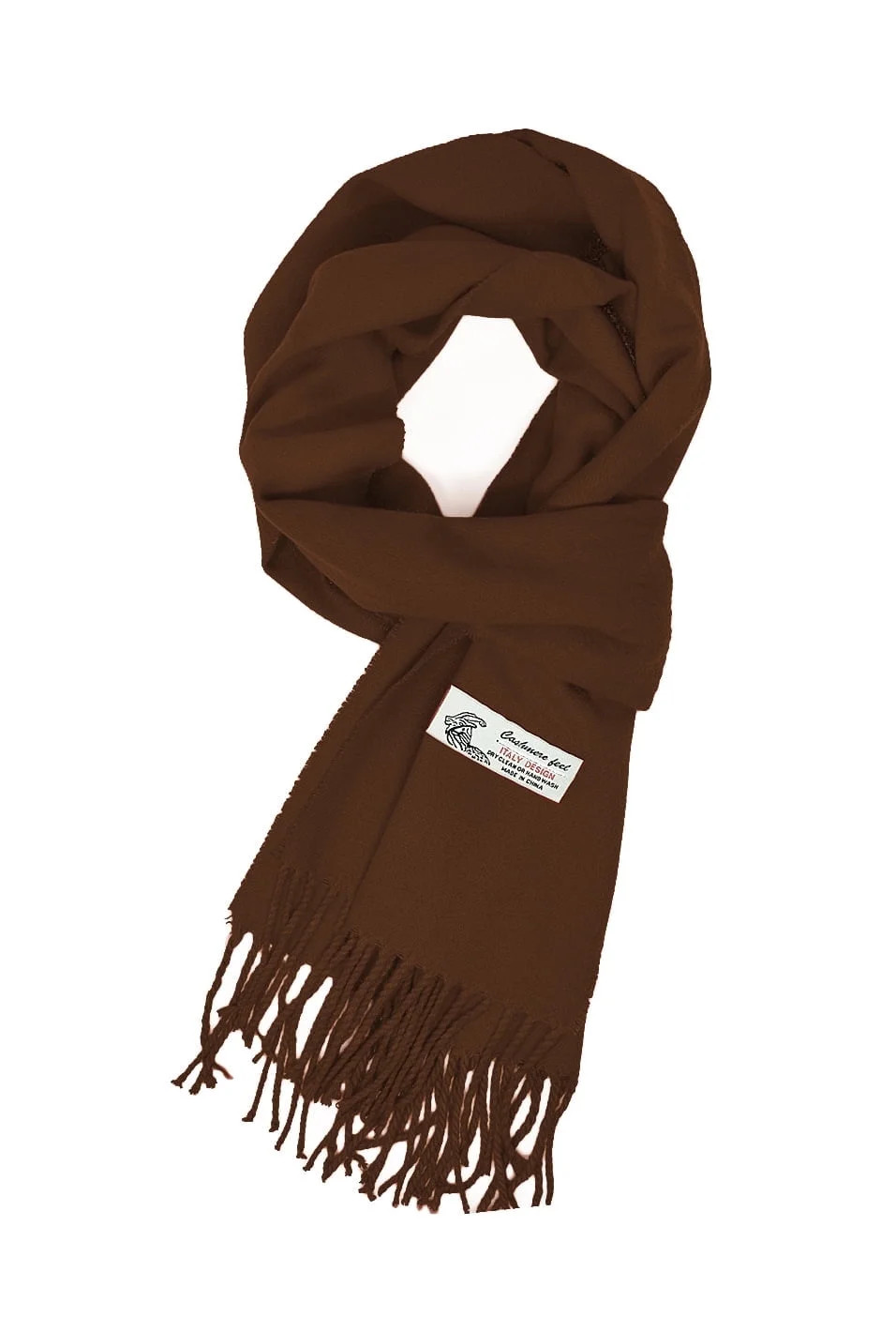 Unisex Winter Solid Plain Scarves Wool Feel Classic Super Soft Luxurious Scarf - Brown | Walmart (US)