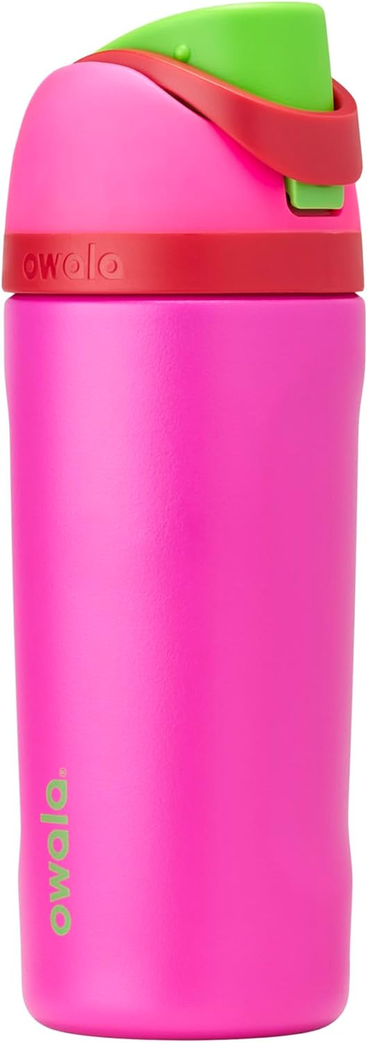 Owala Kids FreeSip Insulated Stainless Steel Water Bottle with Straw for Sports, Travel, and School, BPA-Free Sports Water Bottle, 16 oz, All The Berries | Amazon (US)