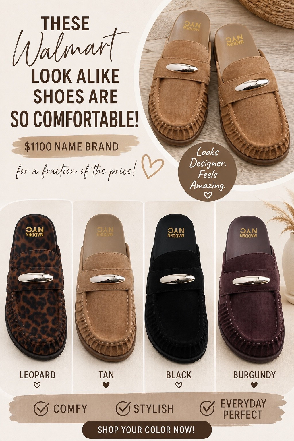 Luxury-inspired without the luxury price. ✨ These gorgeous Walmart shoes give you the same elevated look as designer styles that can cost up to $1,200—for around $40! Chic, comfortable, and the perfect way to get the look for less.
#LTKStyle #LTKFinds #WalmartFashion #DesignerInspired #LookForLess #AffordableLuxury #WalmartFinds #FallStyle #BudgetFriendlyFashion #ShoeLover #FashionOnABudget #LTKSaleAlert