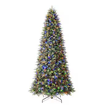 Holiday Living 12-ft Hayden Pine Pre-lit Artificial Christmas Tree with LED Lights | Lowe's