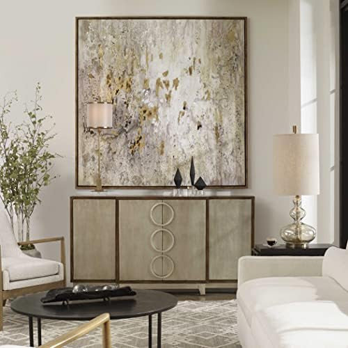 Uttermost 34362 Golden Raindrops - Modern Abstract Wall Art, Champagne Silver Leaf/Gold Leaf Fini... | Amazon (US)