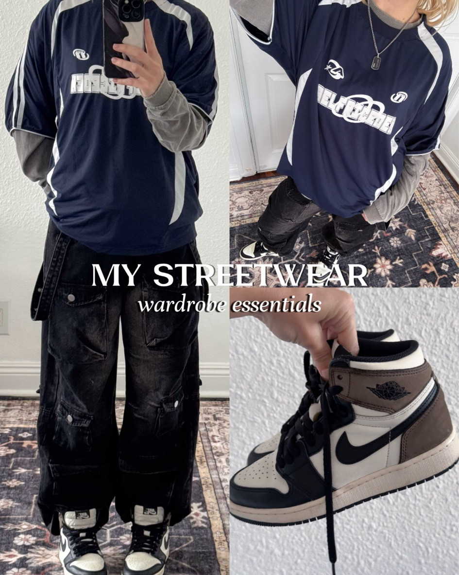 hiii! here are some of my must have streetwear items!  1. long sleeve tops & crewneck sweatshirts these are so good for layering! 2. oversized jerseys this makes for such an easy streetwear look! 3. chains i feel naked without at least one. it really pulls the whole look together  4. baggy jeans ofc can’t have a streetwear look without some baggy jeans or jorts  5. streetwear shoes or platforms my favorites are nike, adidas, & dr marten! #wardrobeessentials #capsulewardrobe  #streetwear

#LTKootd