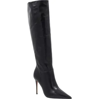 André Assous Imani Leather Knee High Boot in Black Leather at Nordstrom, Size 7 | Nordstrom