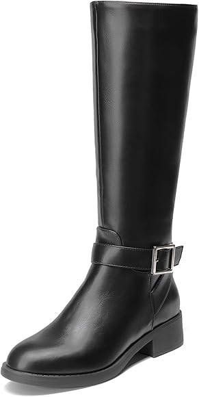 DREAM PAIRS Women's Knee High Riding Boots, Comfortable Low Chunky Heel Boots for Women - Hidden ... | Amazon (US)